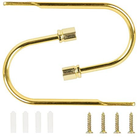 TAIYOU 2 Stück Raffhalter Gardinen Metall Vorhang Raffhalter Haken Dekorativer Wandmontage Raffhaken für Schlafzimmer Wohnzimmer Bäder Küchen Büros Esszimmer Cafés Zylindrischer Kopf Gold