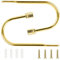 TAIYOU 2 Stück Raffhalter Gardinen Metall Vorhang Raffhalter Haken Dekorativer Wandmontage Raffhaken für Schlafzimmer Wohnzimmer Bäder Küchen Büros Esszimmer Cafés Zylindrischer Kopf Gold