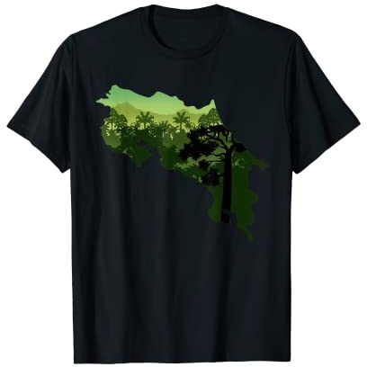 Costa Rica Karte und schöne Natur, coole Costa Rica Reise T-Shirt