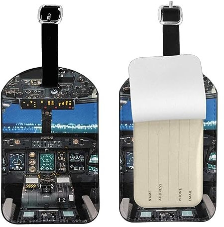 Gepäckanhänger für Flugzeug, Cockpit, Ledergepäckanhänger, Koffer, Ausweismarken, Visitenkartenhalter/Reisen, Ausweisanhänger.