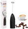 Milk Frother Handheld, Electric Coffee Foam Blender Battery Operated Whisk Mini Foam Stirrer Coffee Mixer Wand for Cappuccino, Frappe, Matcha, Hot Chocolate
