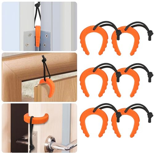 Profasion Türstopper, Türstopper, Türstopper, Türstau für Strafverfolgung, Polizei, Rettungsdienste, Türstopper, Keil, Orange, 6 Stück