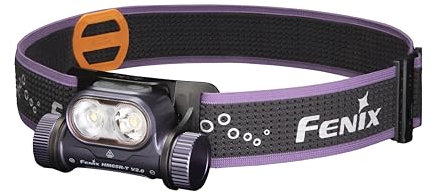 fenix HM65R-T v2.0 Stirnlampe, wiederaufladbar, leicht, für Laufen und Außenbereich, 1600 Lumen, 170 m, max. 300 Stunden, bidirektionales verstellbares Sport-Kopfband, weiße und warmweiße Strahlen,