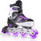 DUZSKJ Verstellbare Kinder-Inline-Skates für Jungen und Mädchen, Outdoor-Kinder-Rollschuhe für Mädchen und Jungen