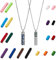 SUPERFINDINGS 2 Set Collana di Olio Essenziale Collana con Pendente A Olio Diffusore Da 55.5cm con Cuscinetti di Profumo Intercambiabili Bottiglia per Aromaterapia Regalo di san valentino