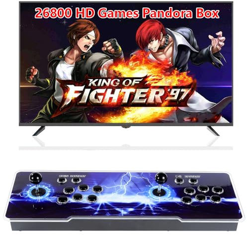 Zmmyuluo Arcade Games Console 26800 juegos en 1 máquina de juego retro, caja de Pandora 1280 x 720, juegos 3D, búsqueda, guarda, oculta, suspendiente, soporta hasta 4 jugadores Pandoras Box (Thunder)
