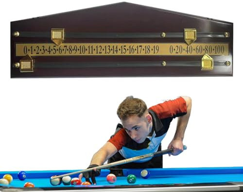 Billard-Anzeigetafel, Billard-Score-Keeper,Auf einem Shuffleboard montierte Sportanzeigetafel | Holz-Billard-Scoreboard-Zähler, Holz-Score-Keeper, wiederverwendbares tragbares Scoring-Holzzubehör für