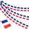 2 pcs Guirlande Drapeau Francais, 30 Drapeau Francais 14x21cm, 10M Bannière de Drapeau National France, pour Euro 2024 Football Championnat, Olympiques Coupe du Monde Décoration, décoration de Bar