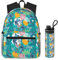 HappyDaddy Juego de mochila de puntada, mochila de 15.7 pulgadas con botella de agua, suministros escolares de puntada, regalo de cosas de puntada.