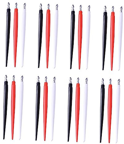 Operitacx 24stücke Kratzstift Mit Metallspitze Kratzpapierstift Zum Zeichnen Wiederverwendbarer Kratzkunststift Diy Scratchpapierwerkzeug Robustes Und Langlebiges Multifunktionsmalwerkzeug