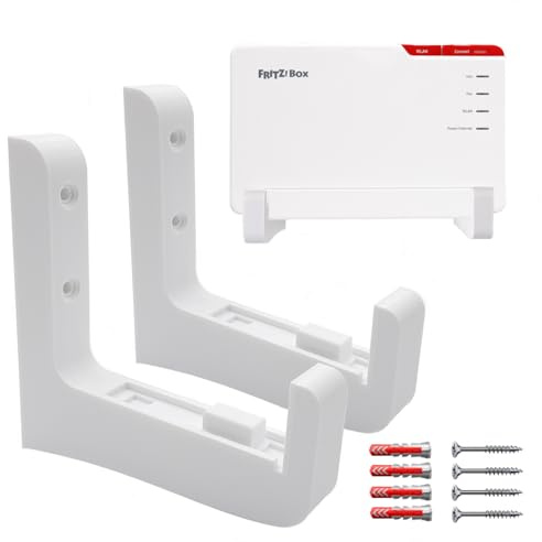 Wandhalterung für Fritz Box 5690 PRO Halter Halterung Fritz!Box 1 Paar mit Montagematerial