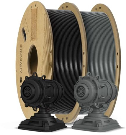 ANYCUBIC PLA+ Filament 1.75mm, PLA Plus 3D Drucker Filament 2kg, Maßgenauigkeit +/-0,02mm, Hohe Zähigkeit und Präzision -3D-Druckmaterialien, RFID für Intelligentes Drucken, Schwarz&Grau