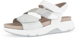 Gabor Damen Low-Top Sneaker, Frauen Halbschuhe,schnürschuhe,schnürer,straßenschuhe,Strassenschuhe,Sportschuhe,Silber/Weiss,36 EU / 3.5 UK