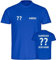multifanshop Kinder T-Shirt - Saarbrücken - Trikot mit Namen und Nummer - Druck weiß - Kind Größe 152 blau