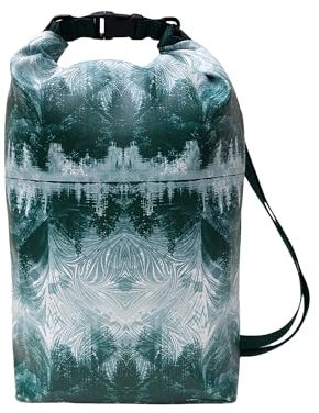 IKURI Drybag Trockentasche Rucksack Rolltop Wasserdicht aus Plane - Tasche für SUP, Surf, Kayak, Outdoor - Design Pinos