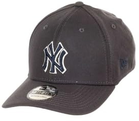 New Era Baseball Cap Kappe 39Thirty Modell gebogener Schirm Stretch-Material MLB Accessoire grau