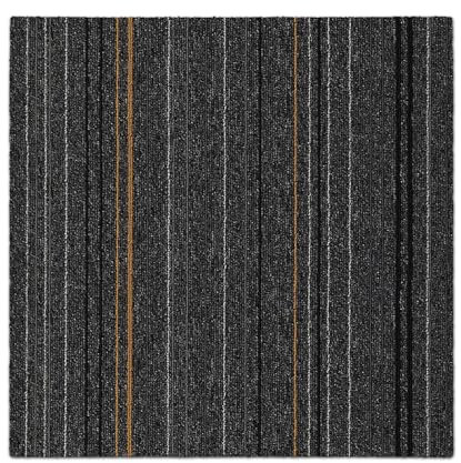 FLOORDIREKT- Teppichfliesen- selbstliegend- |- 1 Stück- |- Fliesen- Teppiche- je- 50x50- cm- robuster- Teppichboden- Bodenfliesen-rutschhemmendem (WARSAW- DUNKELGRAU, 1 Stück- a- 50x50)