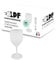LPF LE PETIT FOURNISSEUR - Lot de 25 Verres à Vin réutilisables 25cl (30cl max) - Polypropylène plastique alimentaire rigide - Verre à pied à eau et vin - Compatible lave-vaisselle - Couleur Givrée