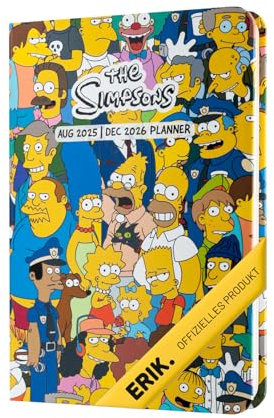 Grupo Erik Hausaufgabenheft Schülerkalender 2025/2026 The Simpsons Schulplaner 2025 2026 Kalender 2025 Taschenkalender - Schulkalender 2025 2026 Geschenk Einschulung Mädchen und Jungen Schulsachen