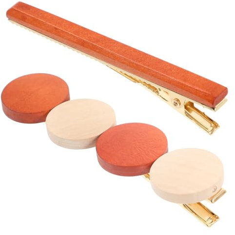 PAMINGONO Lot De 2 Barrettes À Cheveux En Bois Pour Femmes Et Filles