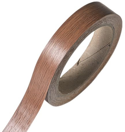 18 MM Worktop Edging Strip,Wood Trim Edge Banding Wooden Self Strips Adhesive Laminate Wood Veneer Edging Pre-Glued Tape,for Furniture Kitchen Cabinet Ceiling Drawers Shelves Desk Panels Restoration
