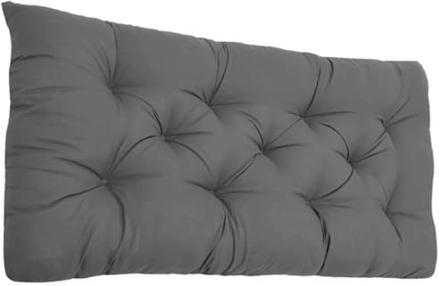 Bankauflage Sitzkissen Gartenkissen Bankkissen 90x50/100x50/110x50/120x50cm, Dicke 8cm,Sitzauflagen Loungekissen Sitzpolster Auflage Für Bänke/Gartenbank Stuhlkissen(Dunkelgrau,120x50cmx8cm)