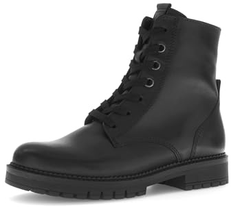 Gabor Damen Schnürstiefeletten, Frauen Stiefeletten,uebergangsschuhe,uebergangsstiefel,reißverschluss,Boots,schwarz (Micro),37 EU / 4 UK