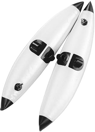 Flotador inflable para kayak, flotador de equilibrio amarillo, flotador de kayak, accesorios de equilibrio de kayak, producido con materias primas de PVC (blanco)
