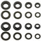 GETMORE Parts Ösen mit Gegenscheiben, Messing-Ösen, Metallöse, Rundöse mit Scheibe, Messing, rostfrei (schwarz, 5 mm)