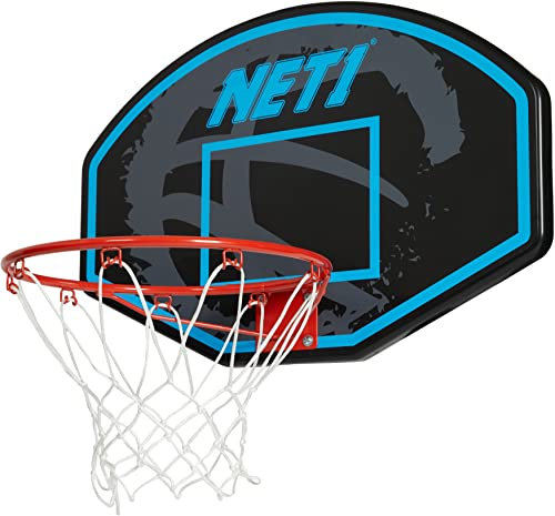 NET1 Vertical 76 X 50 Cm Backboard & Goal Système de Basket-Ball Unisexe, Bleu, Standard
