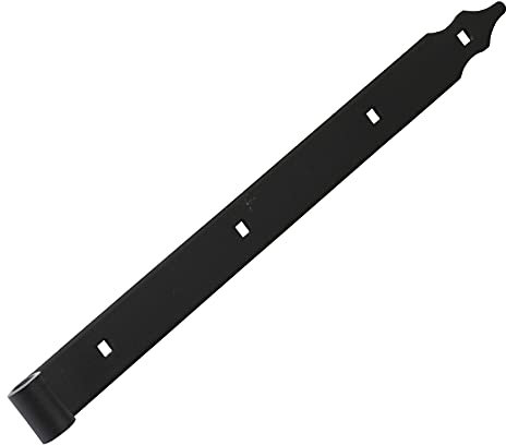 DMX - Ladenband - Torband 500x40x5,0 mm - Rolle Ø 16 - Scharniere Schwerlast - Ladenbänder - Scharniere für Gartentor Holz Tore - Türscharniere - Türband Schwarz ZP 1 Stück
