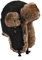Insun Unisex Fliegermütze Winter Mütze Warme Pilotenmütze mit Kunstfell Trappermütze Wintermütze Schwarz 2 XL Hut Umfang 61cm
