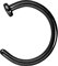 PIERCINGLINE Titan Nasenring offen PLATTE Piercing Lippe Augenbraue Nase Ohr Schwarz 1 x 10 mm