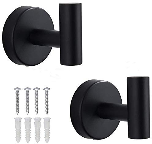 Ganci per asciugamani ，Gancio per bagno Ganci da parete per impieghi gravosi in acciaio inossidabile SUS 304 per bagno, ganci per appendere accappatoio a parete, ganci per asciugamani, confezione da 2