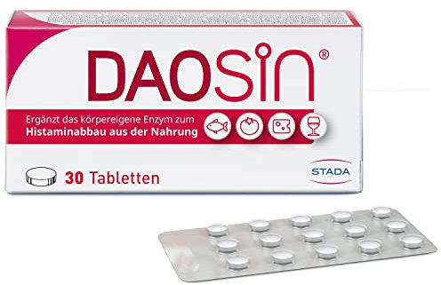 DAOSiN Tabletten zur Ergänzung des körpereigenen DAO-Enzyms zum Histaminabbau aus der Nahrung, klinisch getestet, über 90% Empfehlungsrate -30st