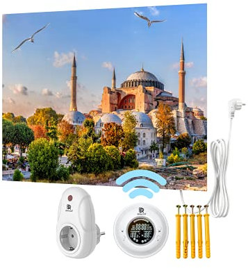 BR Bringer Bild Infrarotheizung rahmenlos 450 Watt - Bildheizung mit UV Druck - 80x60x1,8cm - Istanbul, Türkei