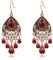 Femmes Argent Boucles D'Oreilles, Antiques Boho Boucles D'Oreilles Pendantes Pour Femmes Boucles D'Oreilles Indiennes Rouges Creuses Anniversaire Tassel Boucles D'Oreilles Indiennes Accessoires D'Ore