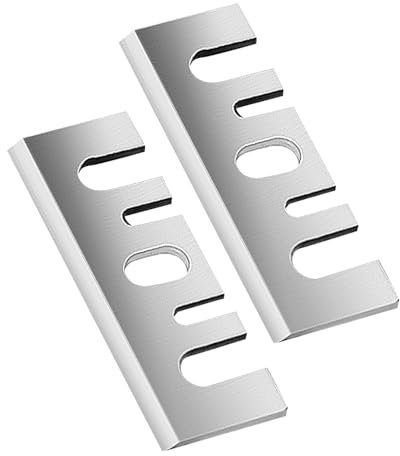 Uadme Lame Pialla, 2 pezzi Lama di Ricambio per Pialla Elettrica in Acciaio Rapido, per P20ST P20SF P20SB P20A FP20SA, Bordi Riaffilabili, 82 x 29 x 3mm