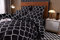Bettwäsche 135x200 4teilig Schwarz Weiß Bettwäscheset Aesthetic Geometrisches Gittermuster Muster Bettbezug Set Microfaser Zweiteilig Modern Bettbezüge + 2 Kissenbezüge 80x80 cm mit Reissverschluss