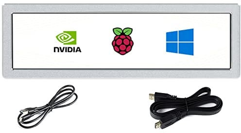 8.8inch 480x1920 IPS Side Monitor No Touch for Raspberry Pi/Jetson Nano/PC Windows 11/10 / 8.1/8 / 7, Built-in HiFi Speaker, with CNC Process Alloy Enclosure