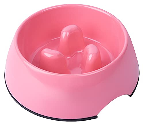 Super Design Slow Feeder Dog Bowls Cat Bowls- Anti-Gulping Puppy Slow Feeder Bowl for Dry Wet Raw Food Non-Slip Slow Feeder for Small Medium Large Breed