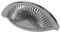 Decoranddecor Arro Half Moon Shaker Cup Handles Cabinet Pulls Zinc 64mm Hole Centre (Polished Nickel Black) - 1 Pack