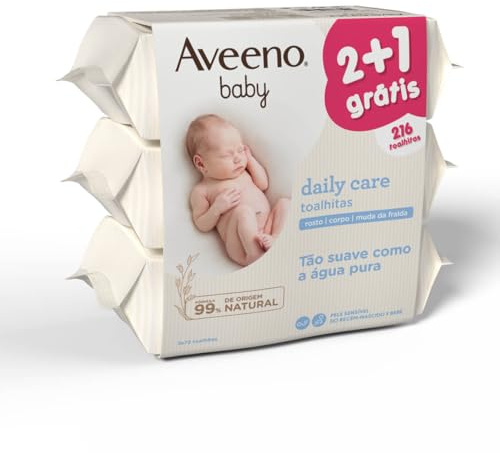 Aveeno Baby Pack Daily Care Baby Wipes 3x 72 Units