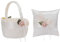 BestAlice Hochzeits-Blumenmädchen-Korb und Ringträger-Kissen, elfenbeinfarben, Satin-Schleife, Ringträgerkissen und Blumenmädchen-Körbe für Hochzeiten, Heimdekoration