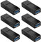 GTIWUNG 6 Piezas Acopladores USB 3.0, Empalme USB, Adaptador USB Hembra a Hembra, USB 3.0 Tipo Un Conector de extensión de Puente Hembra a Hembra