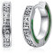 Unisex Creolen 925 Sterling Silber Malachit Wikinger Rune Schwarze Ohrringe Schläfer Ohrringe Geburtstagsgeschenke für Männer Frauen