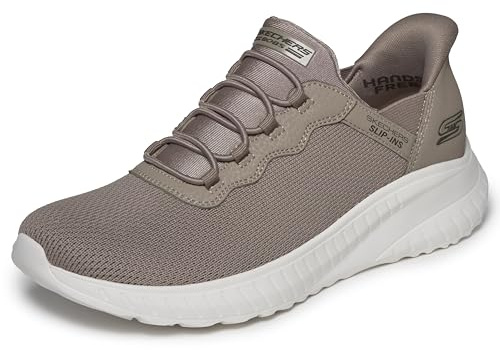 Skechers Damen Hands-Free Slip-Ins Bobs Squad Chaos Daily Inspiration Sneaker, Taupe Knit, 41 EU