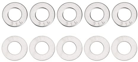 DTGN 23.5mmx1.5mm(ODxT) 316 Acier Inox Rondelles Plates - Paquet de 50 - Bonne pour 7/16 Machinerie industrielle Vis Boulon - Plat Anneau Joints - Argenté