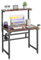 TREETALK Computer Desk,80CM Industrial Writing Desk with Height Adjustable Monitor Stand to 5 Position(84.5-120cm), PC Laptop Workstation with Cupholder and Headphone Hook for Home Office