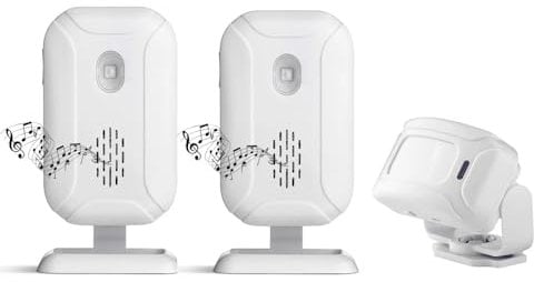 Motion Sensor Alarm Entry Alert Indoor, Wireless Security Motion Detector Welcome Buzzer Monitor Visitor Bell, Caregiver Reminder for Elderly, Visitor Bell